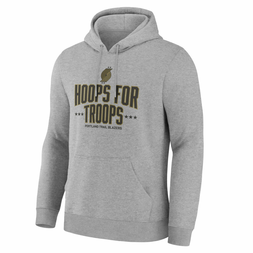 Portland Trail Blazers Hoops For Troops Hoodie - Gray online