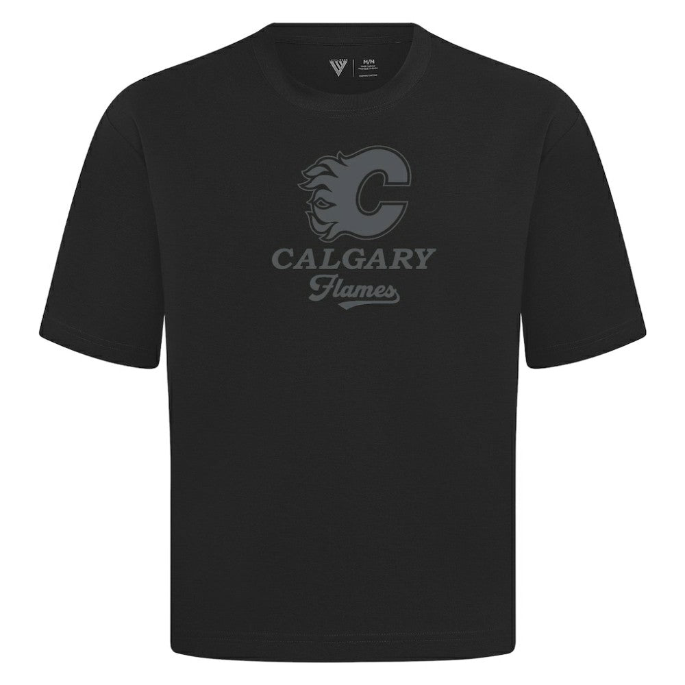 Calgary Flames Levelwear Shadow Surge Luxe Signature Knit T-Shirt