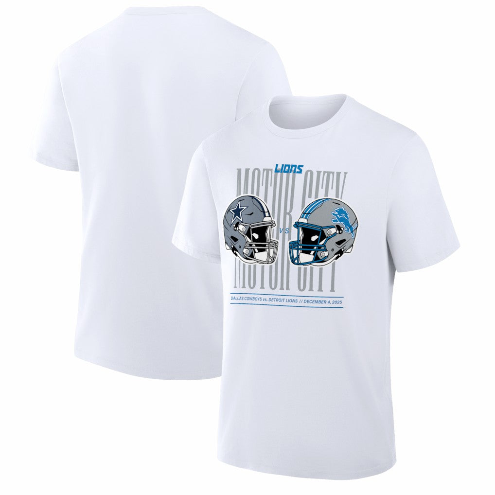 NFL Detroit Lions vs. Dallas Cowboys White Out T-Shirt