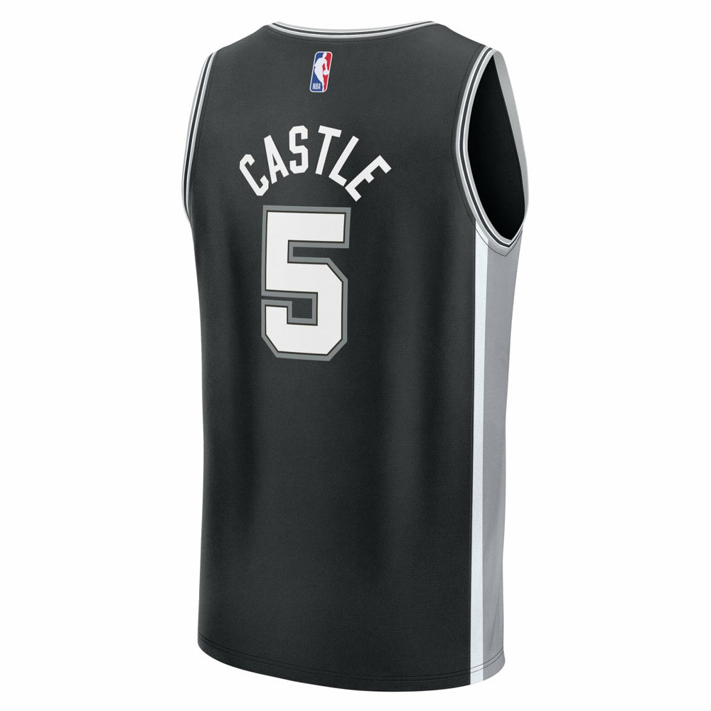 Stephon Castle San Antonio Spurs Fast Break Replica Jersey - Black - Icon Edition | Fanatics online