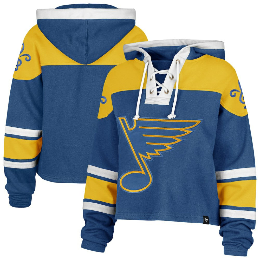 St. Louis Blues '47 Women's Cropped Lacer Hoodie