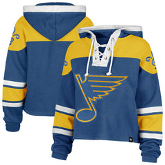 St. Louis Blues '47 Women's Cropped Lacer Hoodie