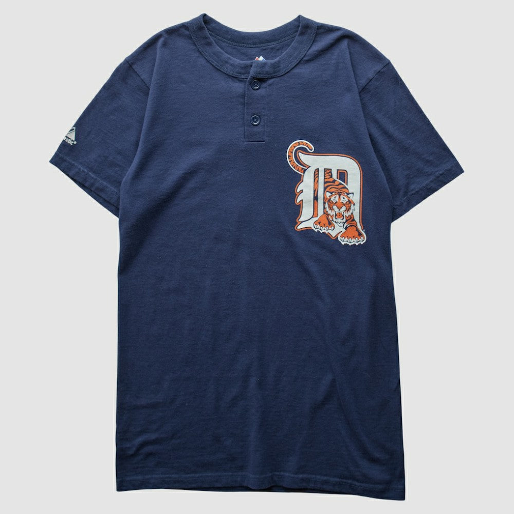 Detroit Tigers Majestic 2000s T-shirt - Navy Vintage