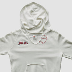 Los Angeles Angels 2000s Hooded Sweatshirt - White Vintage