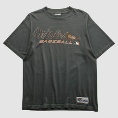 Baltimore Orioles Majestic 2000s T-shirt - Charcoal Vintage