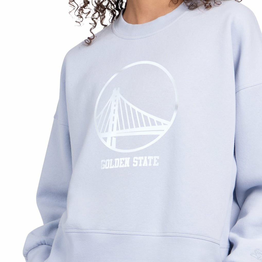 Golden State Warriors Starter Women's Pastel Boxy Sweatshirt sale - Light Blue shop