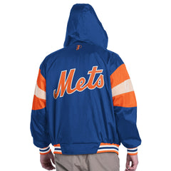 New York Mets Pro Player Legacy Lightweight Full-Zip Hooded Jacket - Royal/Orange