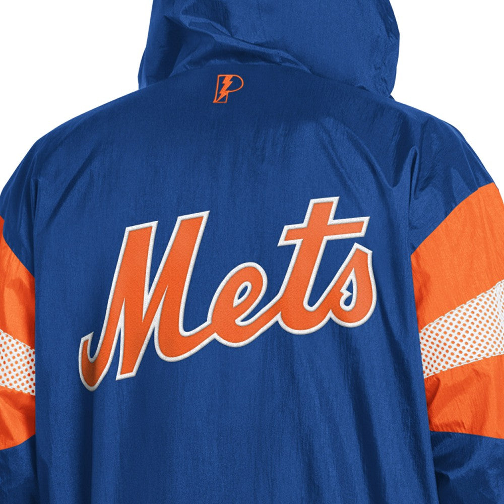 New York Mets Pro Player Legacy Lightweight Full-Zip Hooded Jacket - Royal/Orange