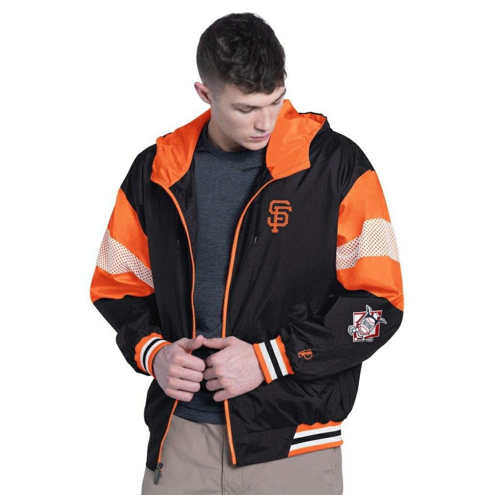 San Francisco Giants Pro Player Legacy Lightweight Full-Zip Hooded Jacket - Black/Orange
