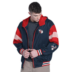 Cleveland Guardians Pro Player Legacy Lightweight Full-Zip Hooded Jacket - Navy/Red