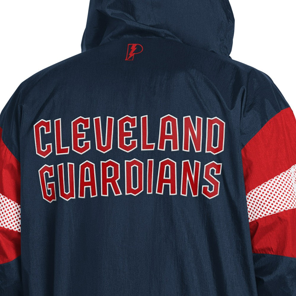Cleveland Guardians Pro Player Legacy Lightweight Full-Zip Hooded Jacket - Navy/Red