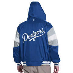 Los Angeles Dodgers Pro Player Legacy Lightweight Full-Zip Hooded Jacket - Royal/Gray