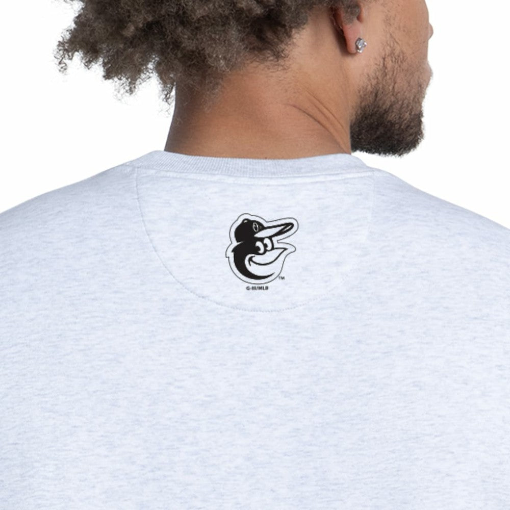 Baltimore Orioles Starter Face of Ice Blue French Terry Sweatshirt - Gray