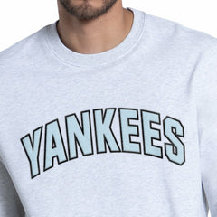 New York Yankees Starter Face of Ice Blue French Terry Sweatshirt - Gray