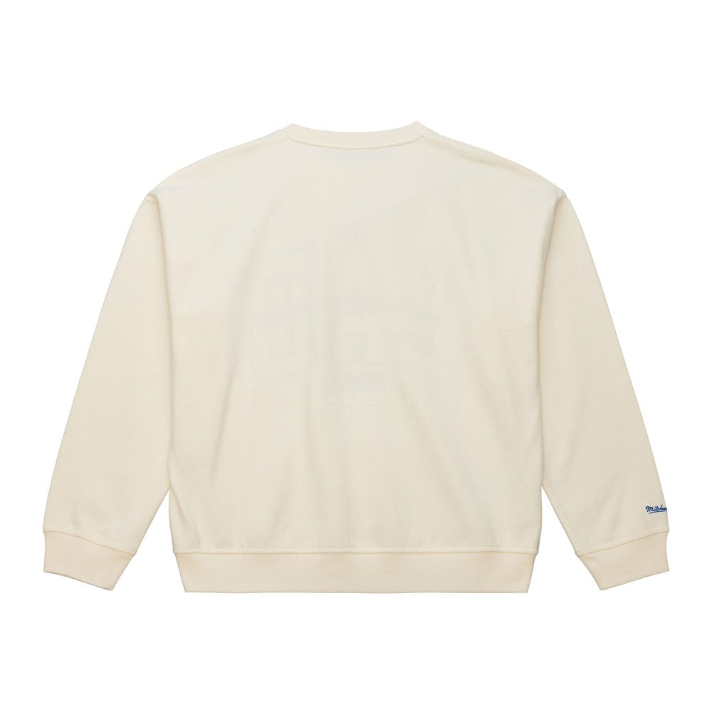 Los Angeles Dodgers Women's Premium Crewneck Sweatshirt - Cream | Mitchell & Ness
