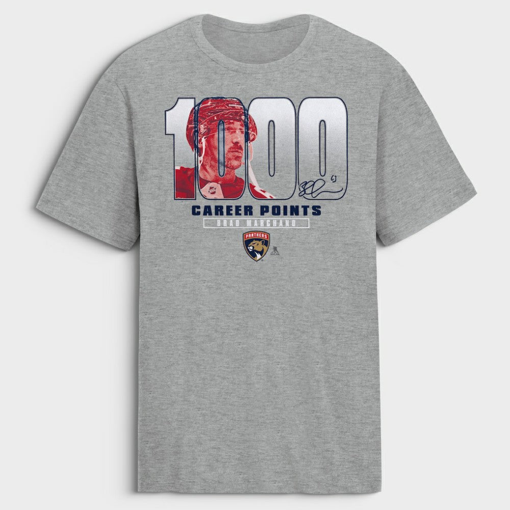 Brad Marchand Florida Panthers 1,000 Career Points Legacy T-Shirt