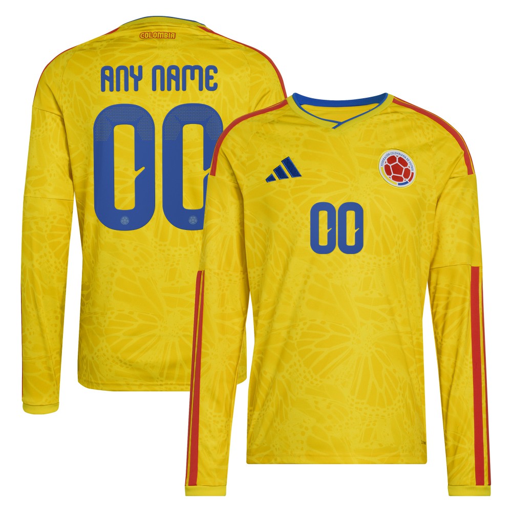 Colombia National Team FIFA x World Cup 2026 Home Replica Long Sleeve Custom Jersey / Soccer New