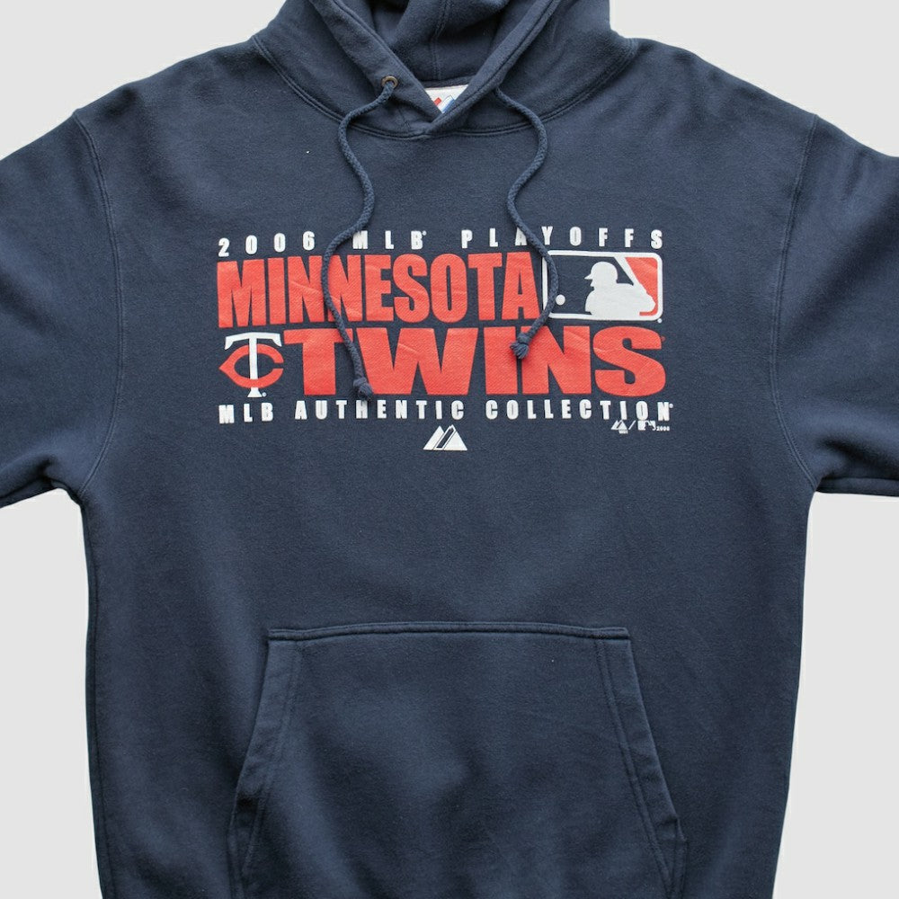 Minnesota Twins Majestic 2006 Hooded Sweatshirt - Navy Vintage