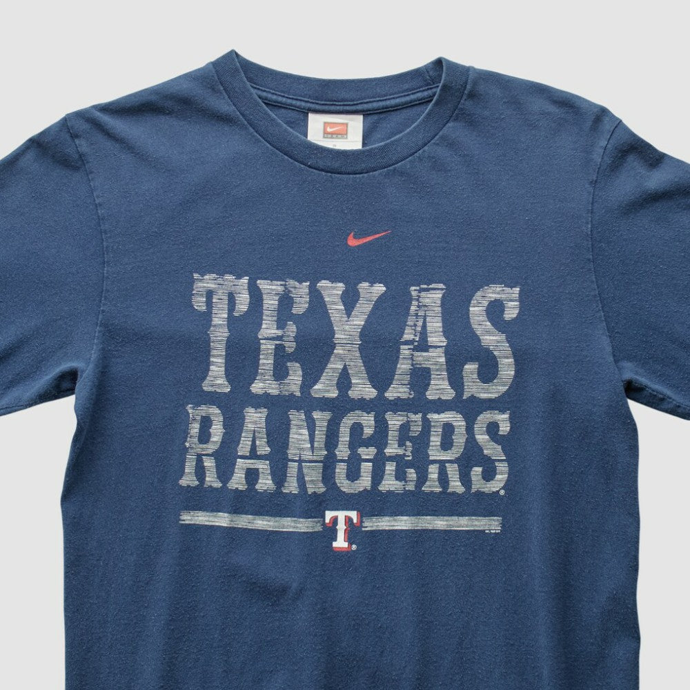 Texas Rangers 2000s Long Sleeve T-shirt - Navy Vintage | Nike