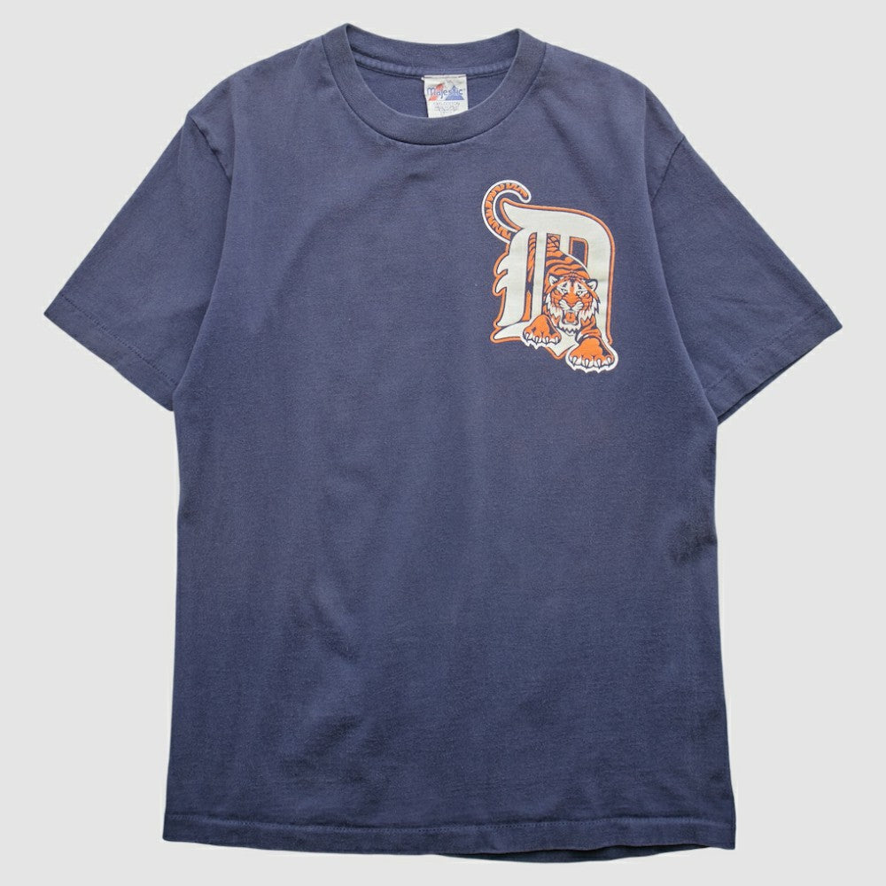 Detroit Tigers Majestic 2000s T-shirt - Navy Vintage