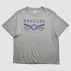 Texas Rangers Delta 2000s T-shirt - Heather Gray Vintage
