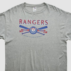 Texas Rangers Delta 2000s T-shirt - Heather Gray Vintage