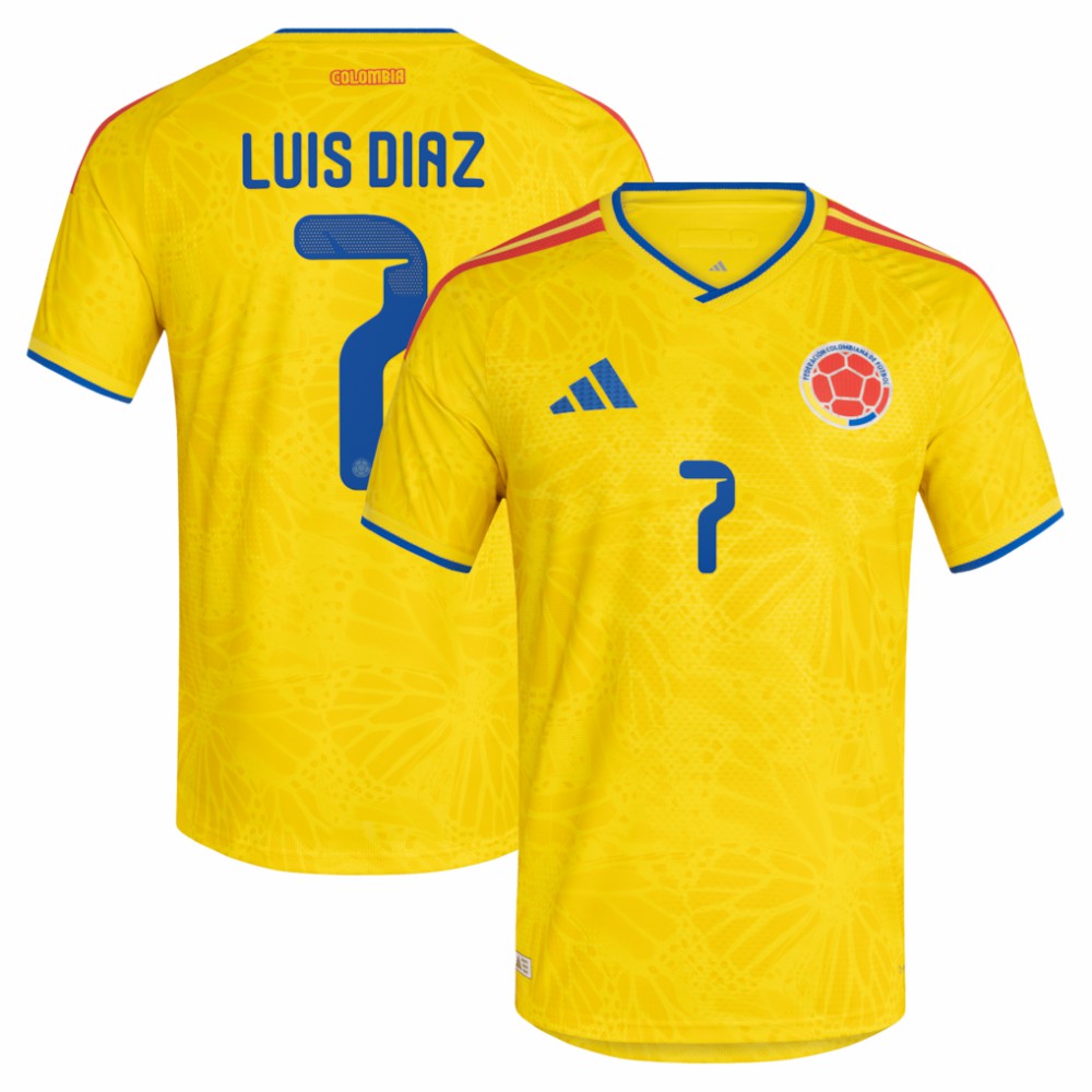 Luis Diaz Colombia National Team 2026 Home Jersey / Soccer Online