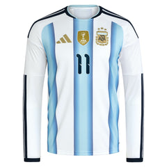 Angel Di Maria Argentina National Team 2026 Home Replica Long Sleeve Jersey / Soccer For sale
