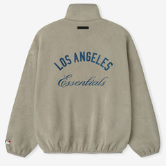 Los Angeles Dodgers Fear of God x MLB Unisex Modern Suede Half-Zip Jacket - Gray