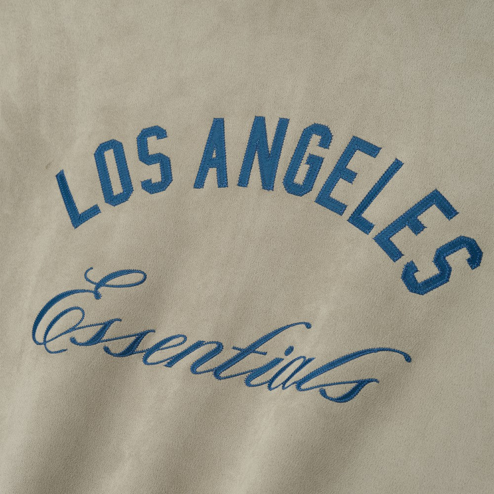 Los Angeles Dodgers Fear of God x MLB Unisex Modern Suede Half-Zip Jacket - Gray