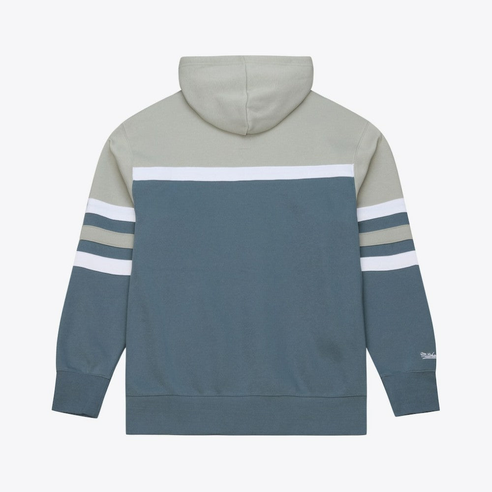 Chicago Cubs Cooperstown Collection Thunderstorm Head Coach Hoodie - Gray | Mitchell & Ness