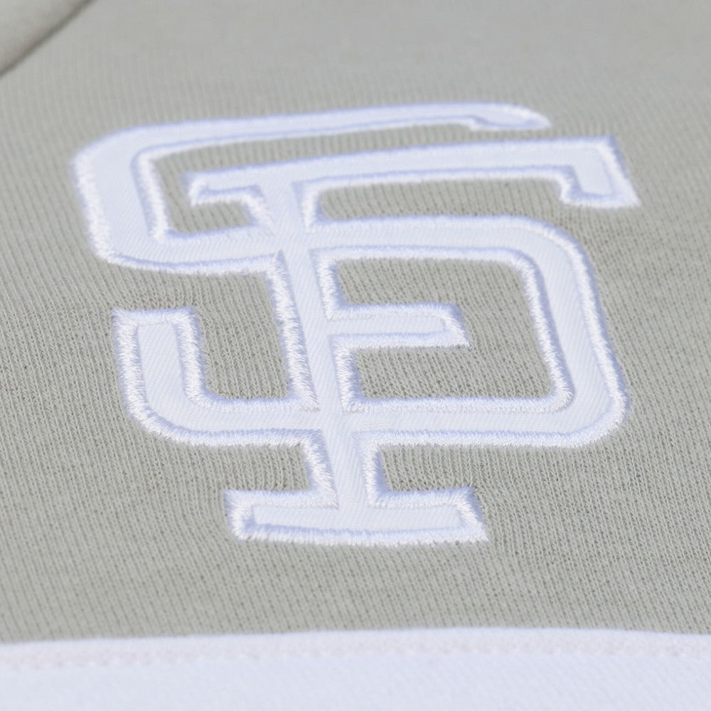 San Francisco Giants Cooperstown Collection Thunderstorm Head Coach Hoodie - Gray | Mitchell & Ness