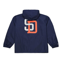 San Diego Padres Full-Snap Hooded Coaches Jacket - Navy | Mitchell & Ness