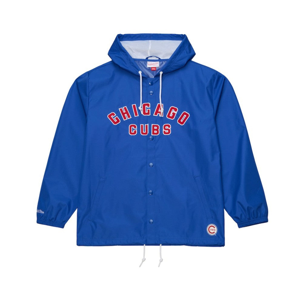 Chicago Cubs Full-Snap Hooded Coaches Jacket - Royal | Mitchell & Ness