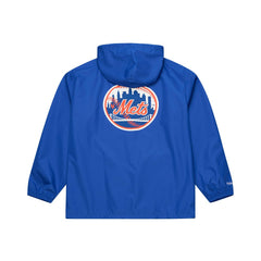 New York Mets Full-Snap Hooded Coaches Jacket - Royal | Mitchell & Ness