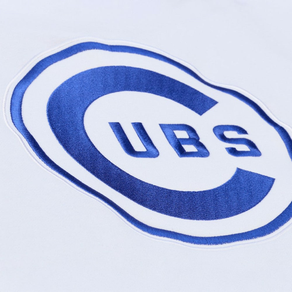 Chicago Cubs Cooperstown Collection Fleece Hoodie - White | Mitchell & Ness