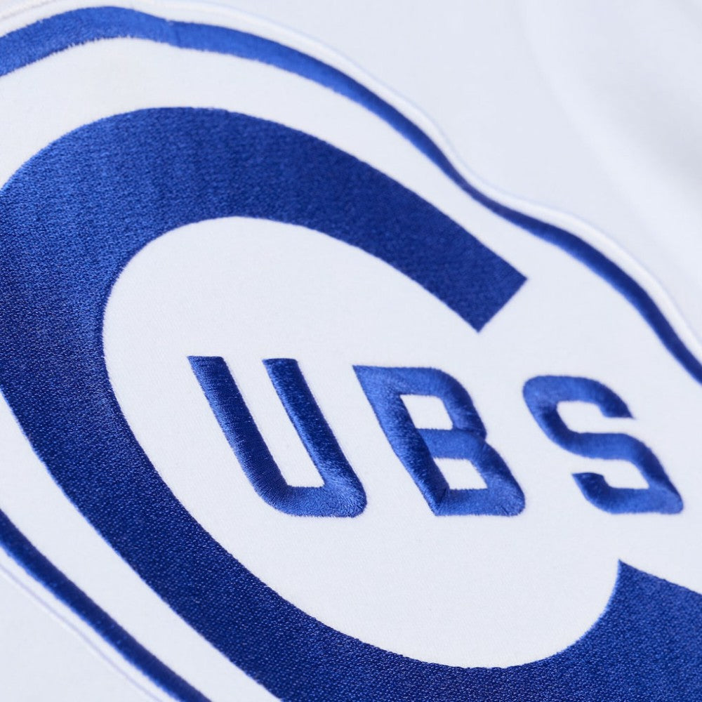 Chicago Cubs Cooperstown Collection Fleece Hoodie - White | Mitchell & Ness