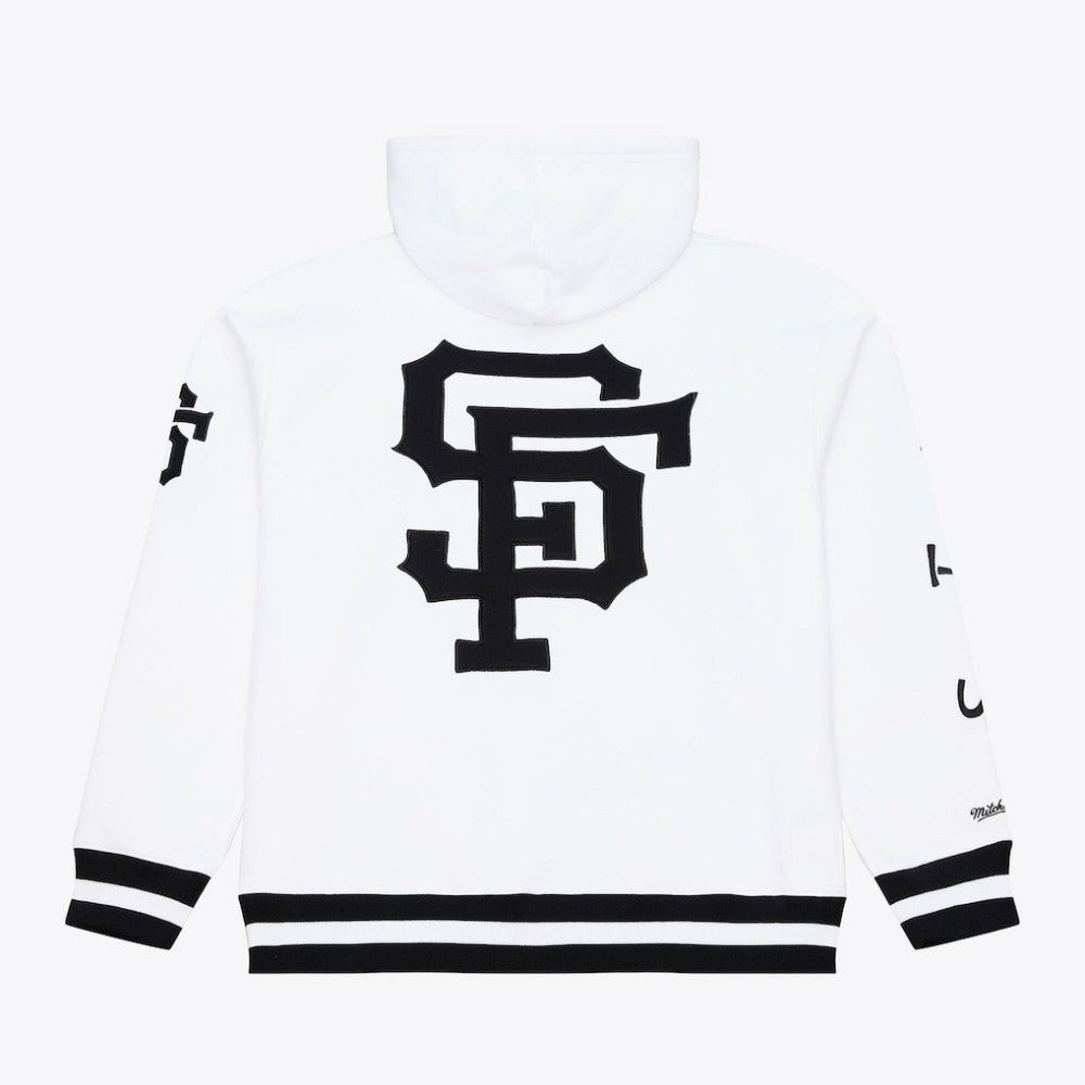 San Francisco Giants Cooperstown Collection Fleece Hoodie - White | Mitchell & Ness
