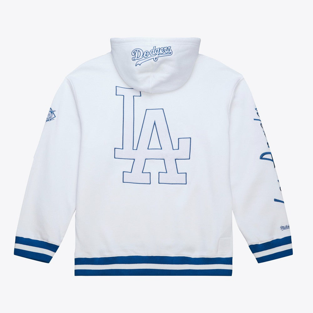 Los Angeles Dodgers Cooperstown Collection Fleece Hoodie - White | Mitchell & Ness