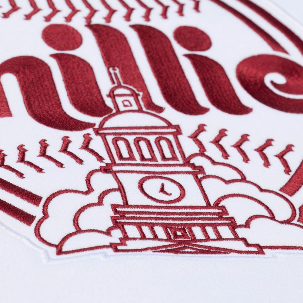 Philadelphia Phillies Cooperstown Collection Fleece Hoodie - White | Mitchell & Ness