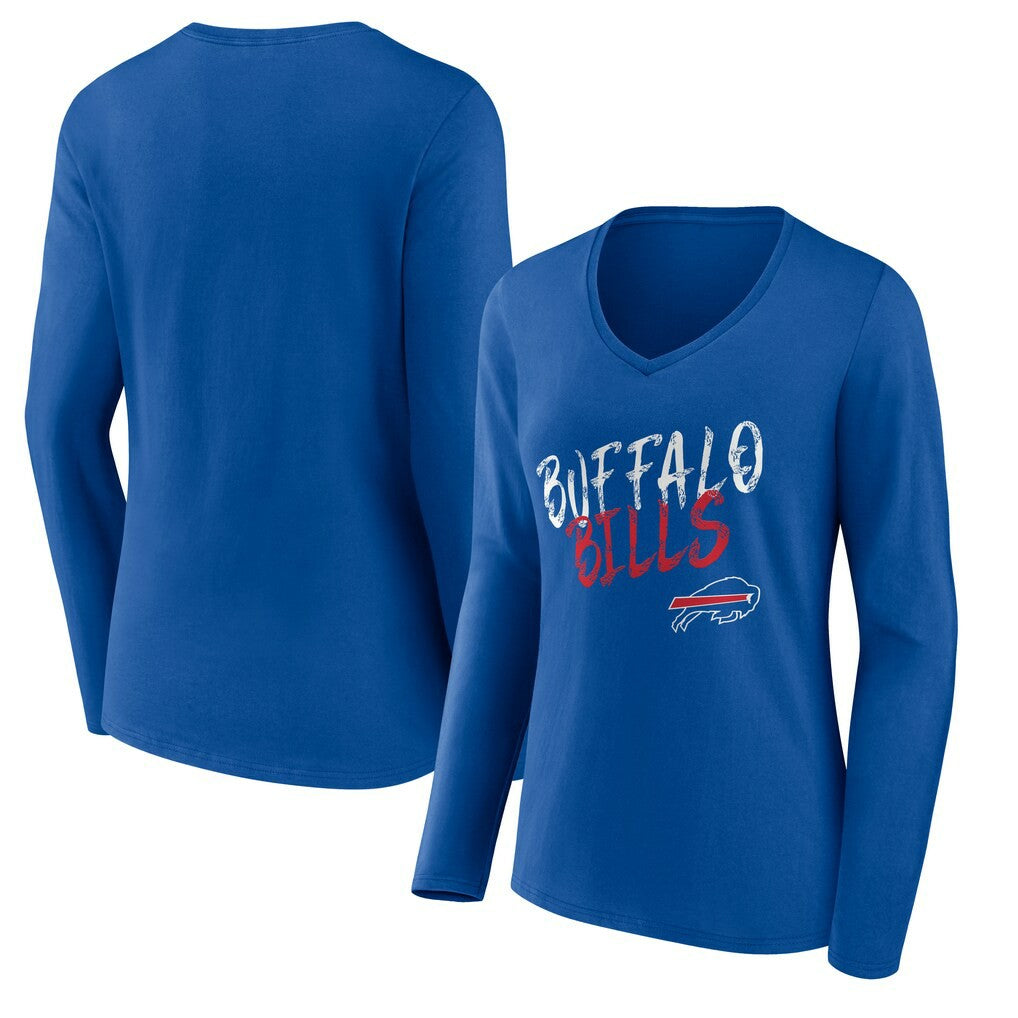 NFL Buffalo Bills Women's Hustle Long Sleeve V-Neck T-Shirt