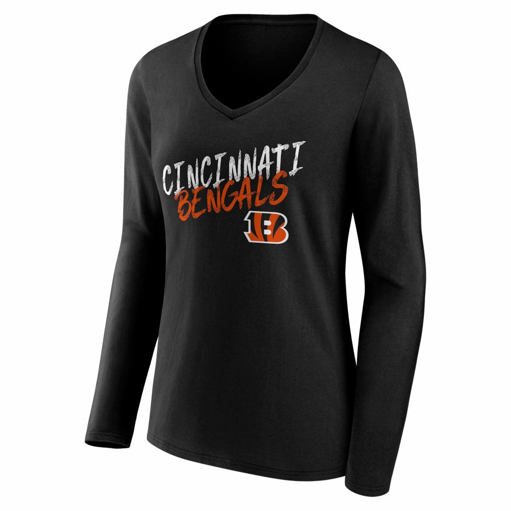 NFL Cincinnati Bengals Women's Hustle Long Sleeve V-Neck T-Shirt