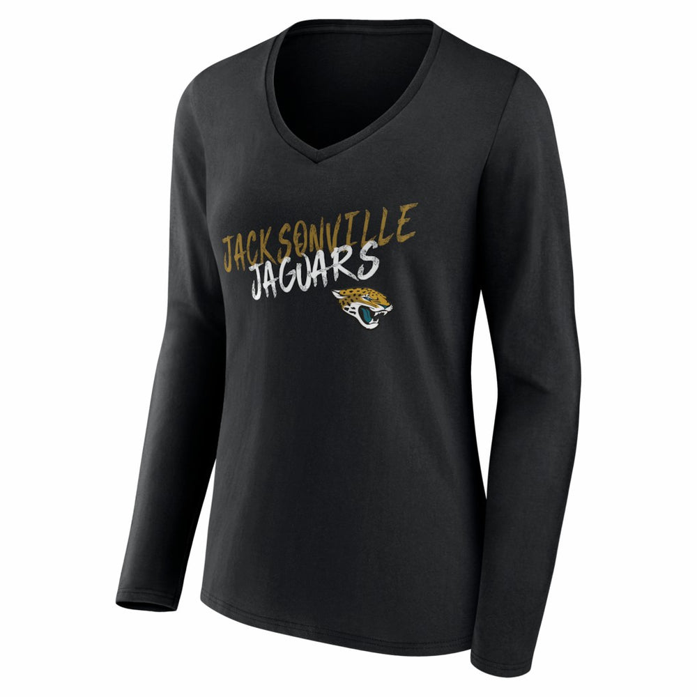 NFL Jacksonville Jaguars Women's Hustle Long Sleeve V-Neck T-Shirt