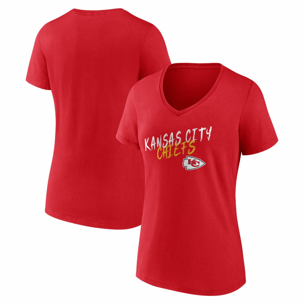 NFL Kansas City Chiefs Women's Hustle V-Neck T-Shirt