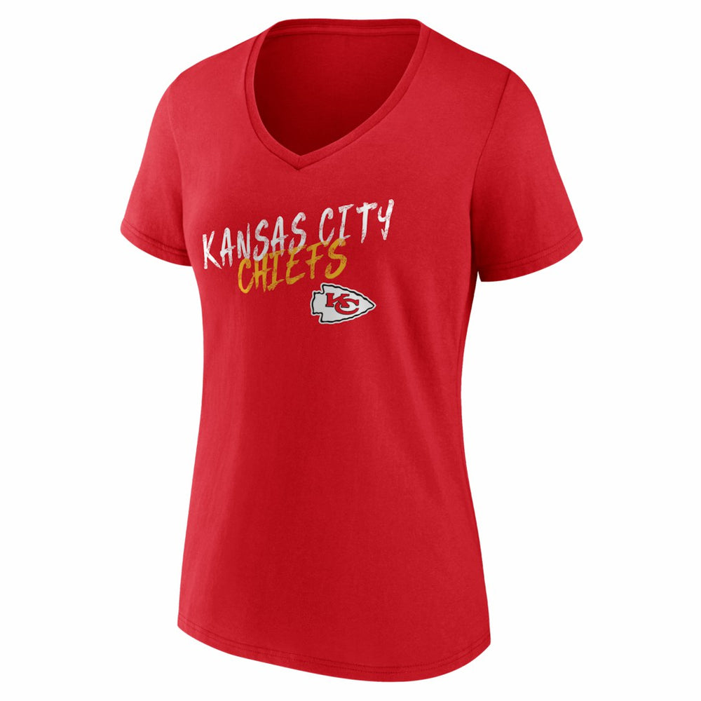 NFL Kansas City Chiefs Women's Hustle V-Neck T-Shirt