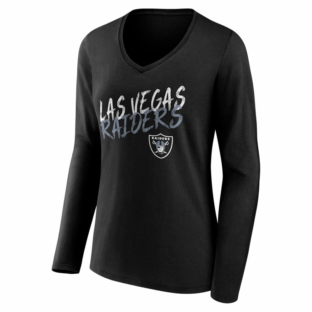 NFL Las Vegas Raiders Women's Hustle Long Sleeve V-Neck T-Shirt