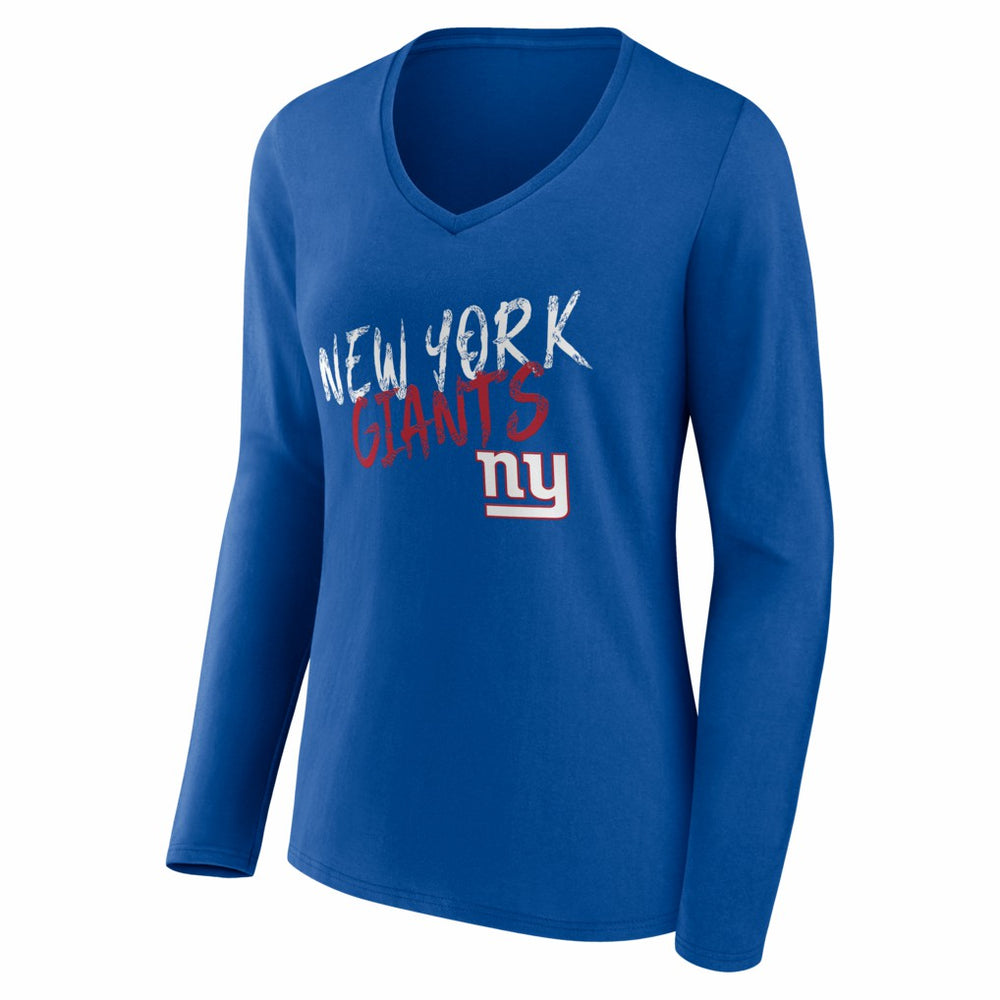 NFL New York Giants Women's Hustle Long Sleeve V-Neck T-Shirt