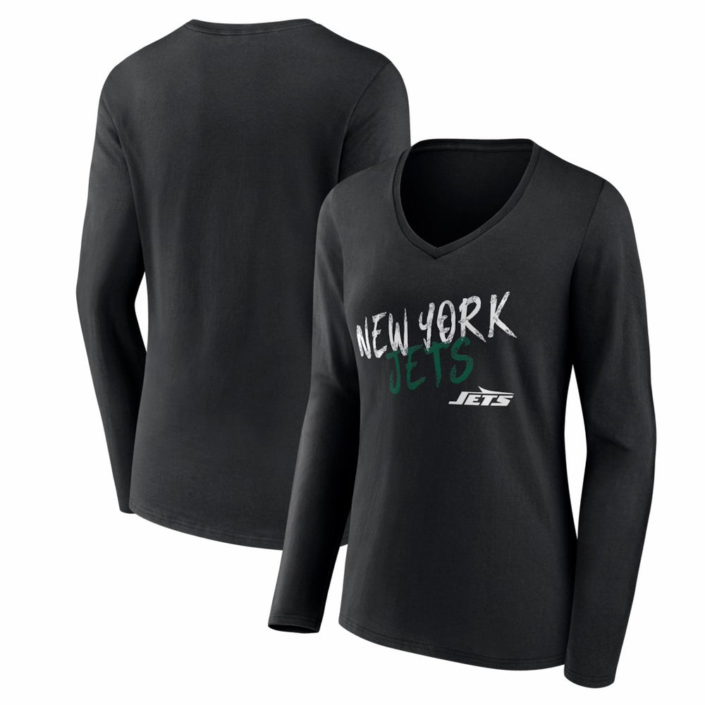 NFL New York Jets Women's Hustle Long Sleeve V-Neck T-Shirt