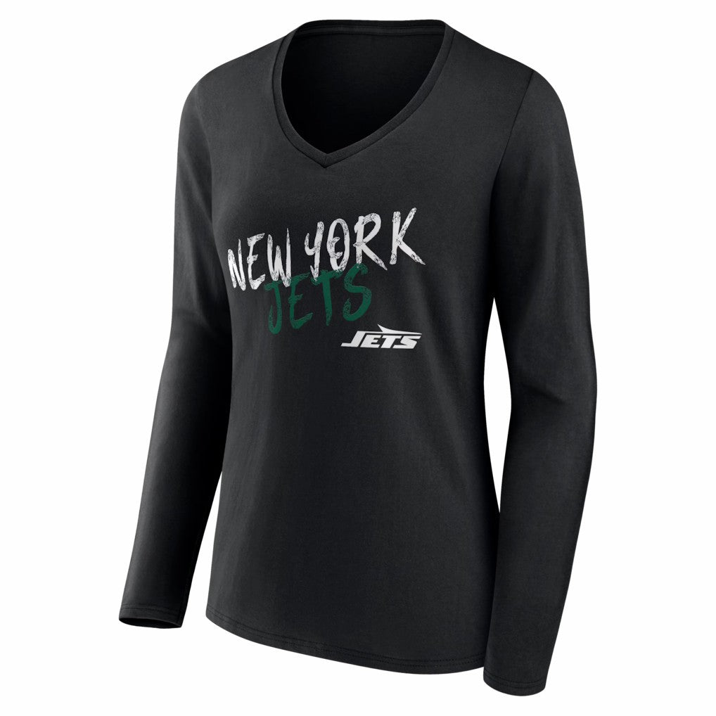 NFL New York Jets Women's Hustle Long Sleeve V-Neck T-Shirt