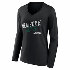 NFL New York Jets Women's Hustle Long Sleeve V-Neck T-Shirt